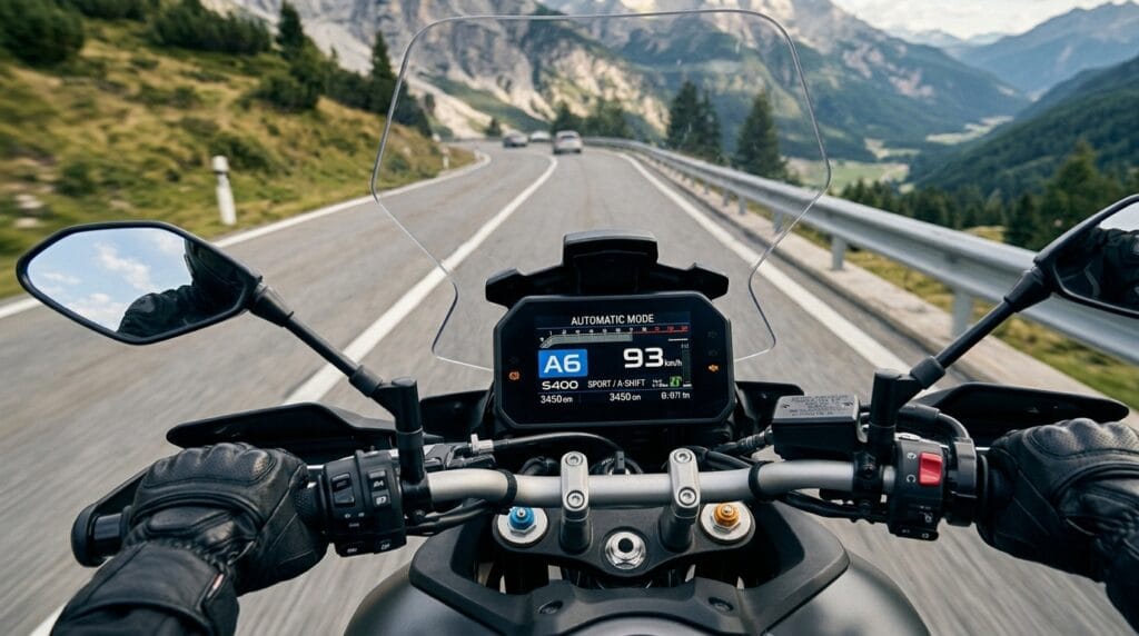 Modern automatic motorcycle showing advanced shifting technology in 2026