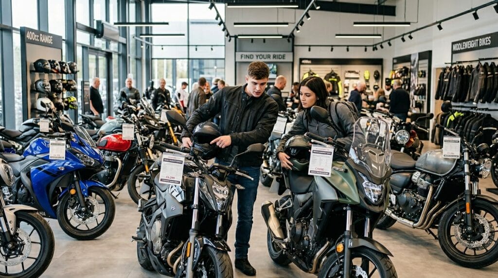 Motorcycles_on_display_showroom