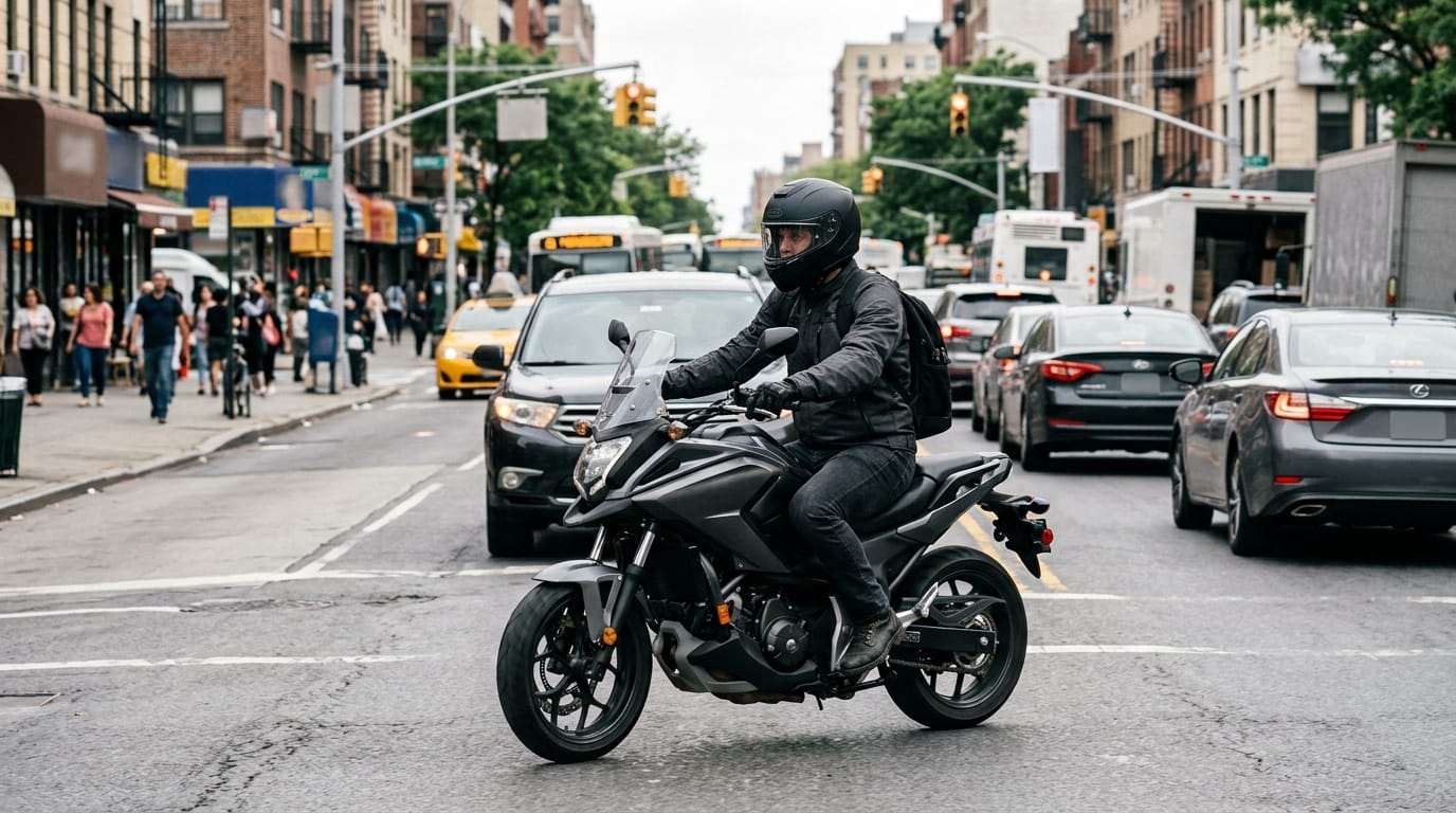Clutchless motorcycles 2026 rider guide with modern bike controls and urban commuting scene